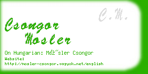 csongor mosler business card